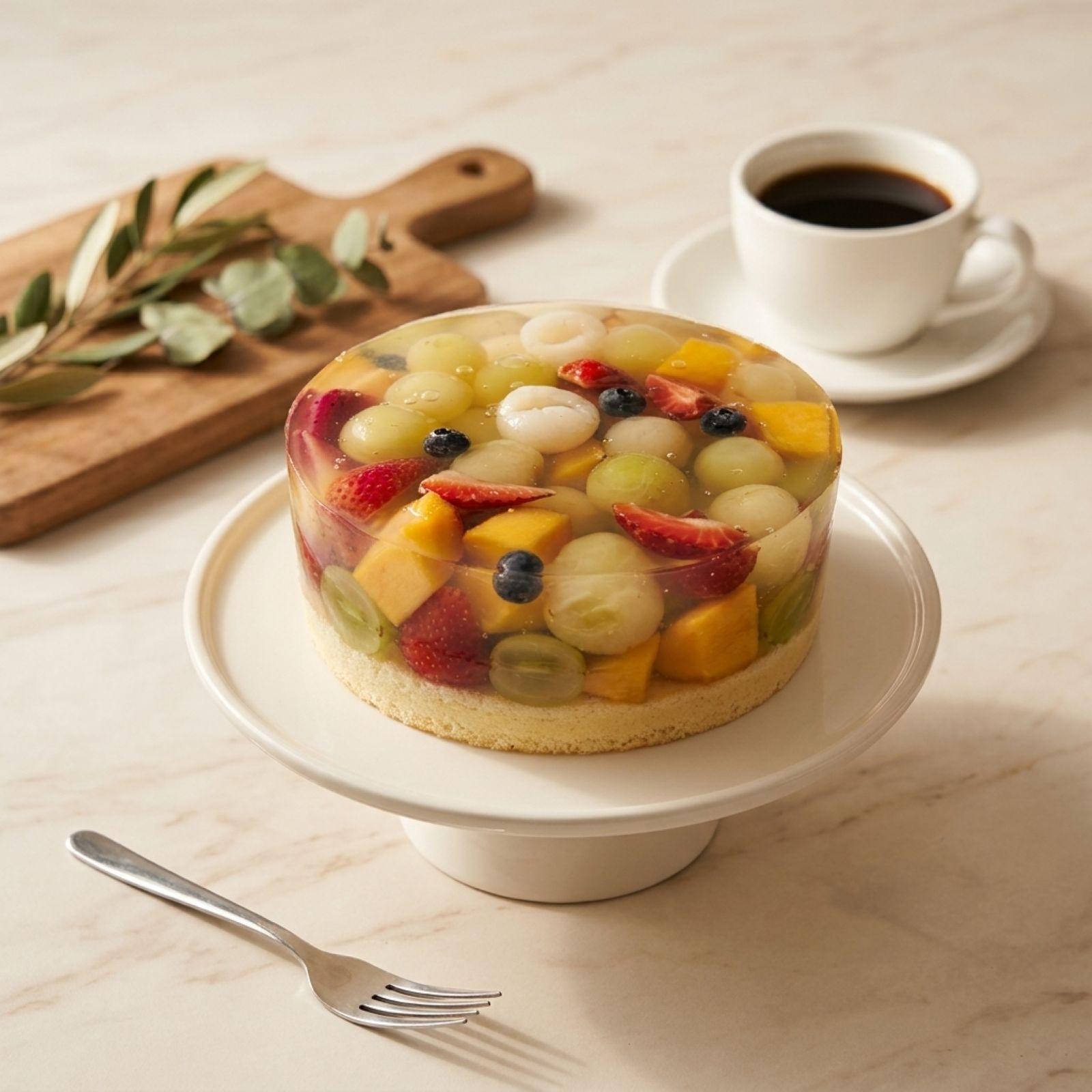鲜果果冻蛋糕 — Fresh Fruit Jelly Cake
