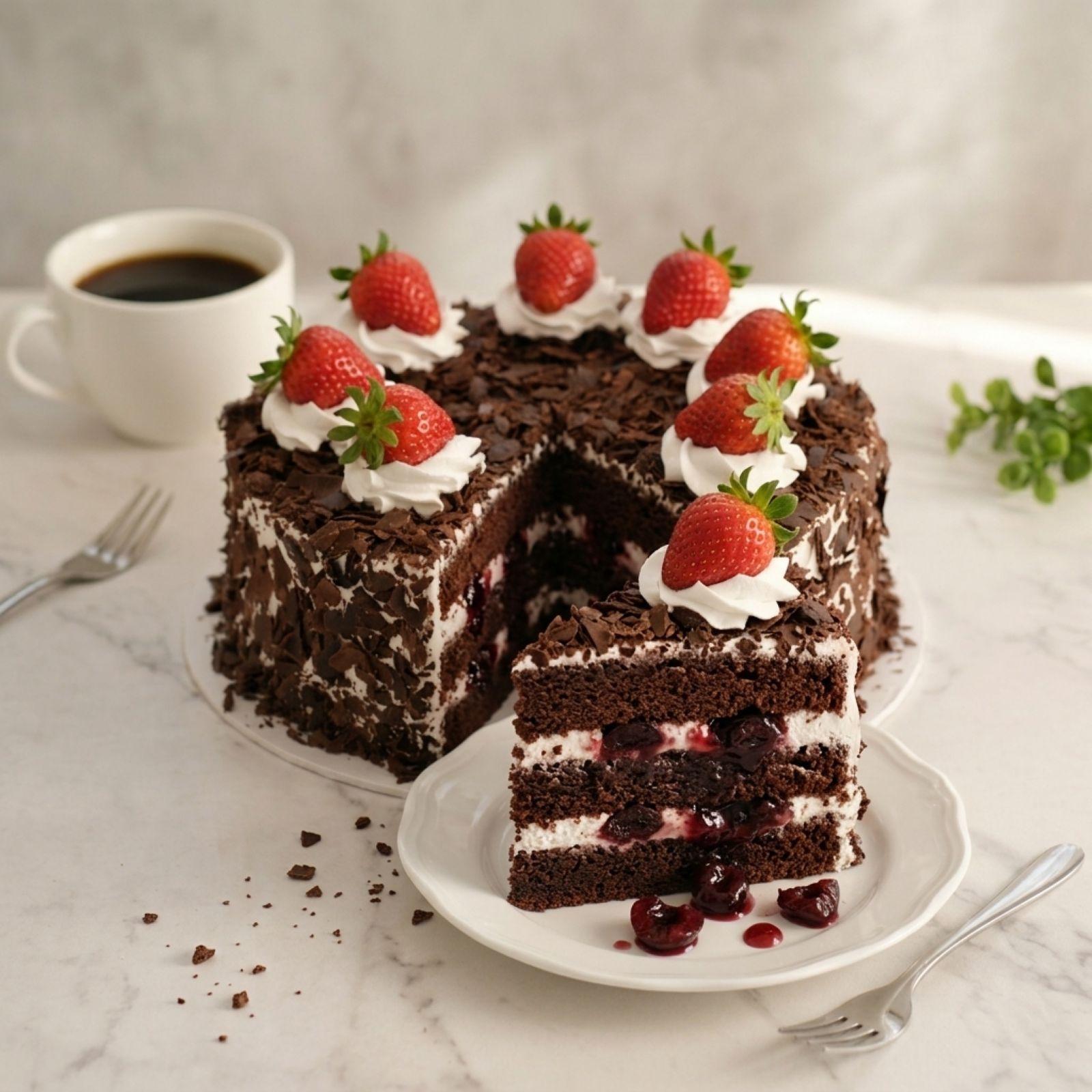 经典黑森林蛋糕 — Classic Black Forest Cake