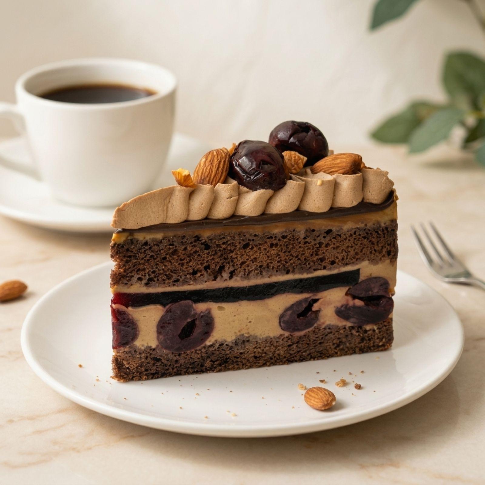 焙茶樱桃森林慕斯 — Hojicha Cherry Forest Mousse
