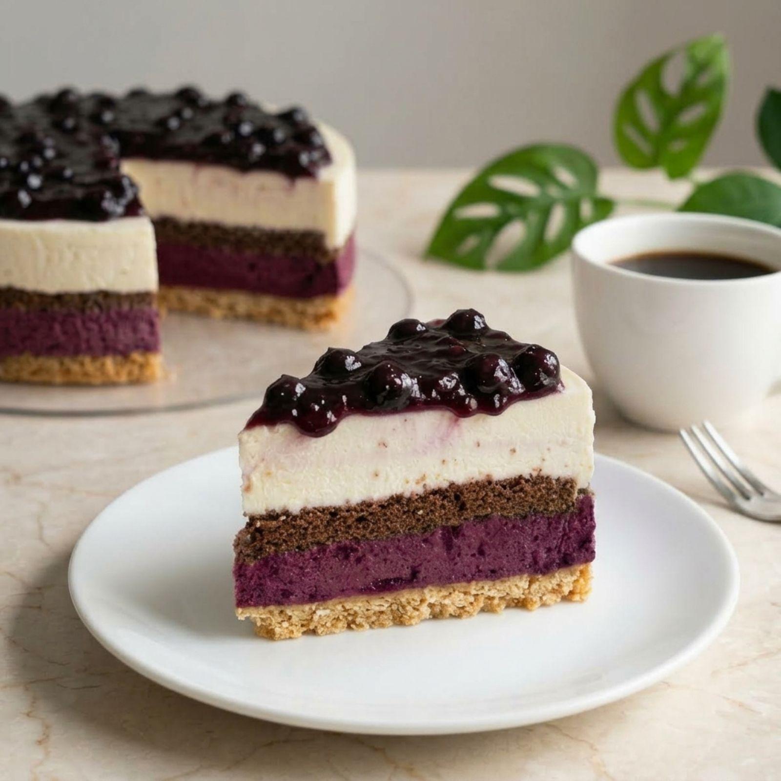 蓝莓起司慕斯 — Blueberry Cheesecake Mousse