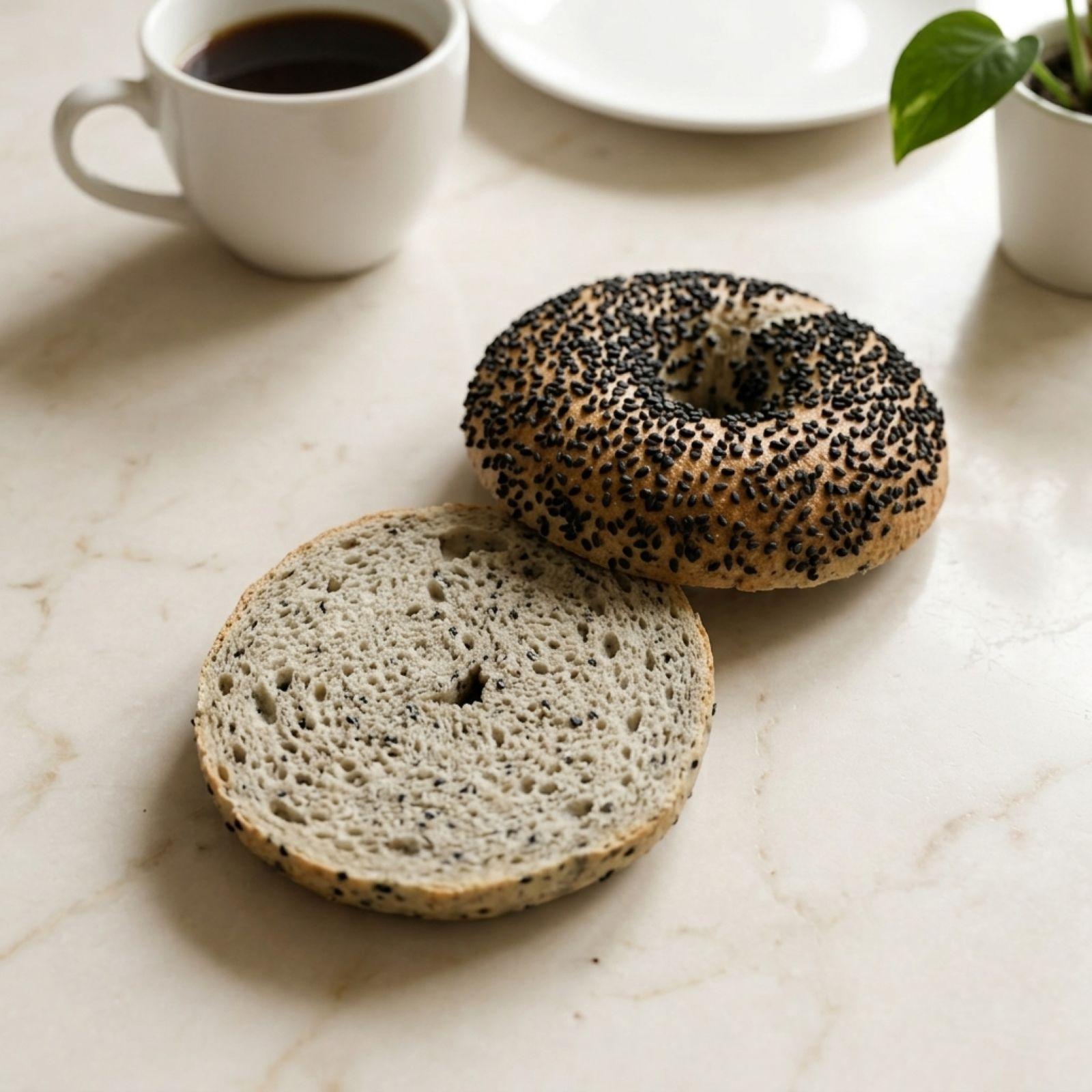 黑芝麻贝果 — Black Sesame Bagel