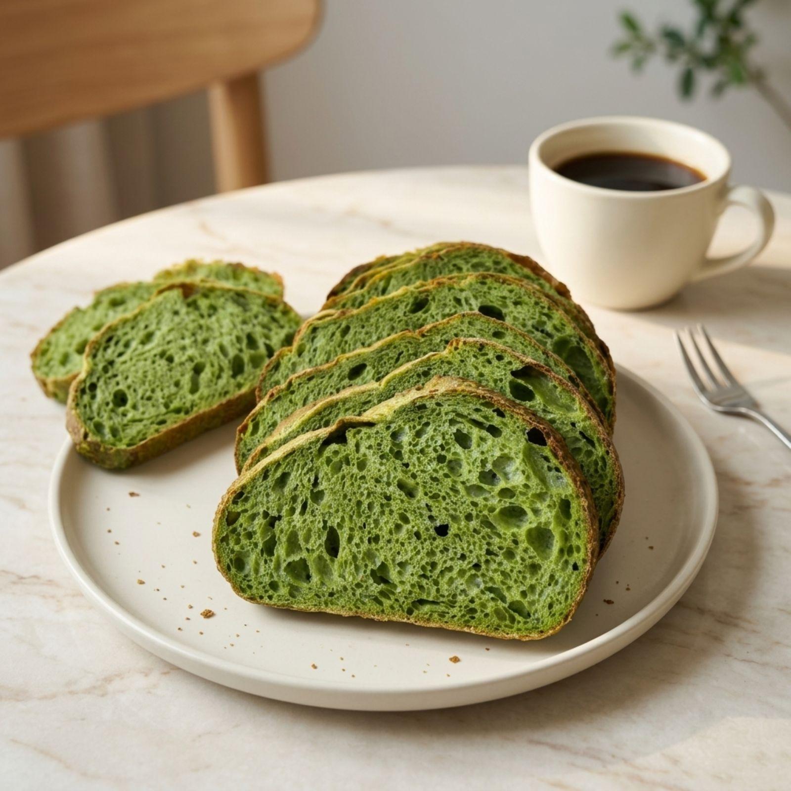 抹茶欧包 — Matcha Sourdough Bread