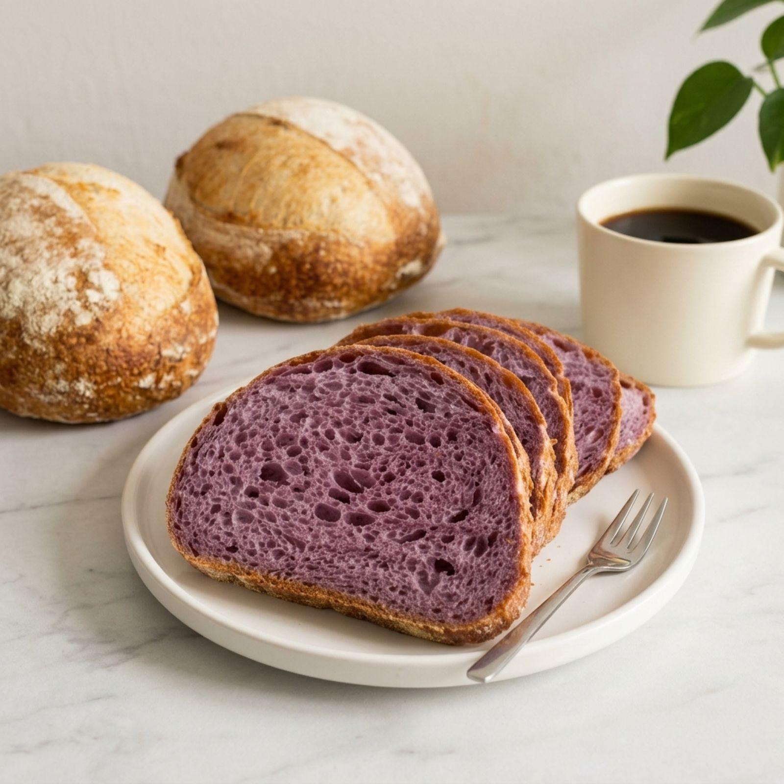 紫薯欧包 — Purple Sweet Potato Sourdough Bread
