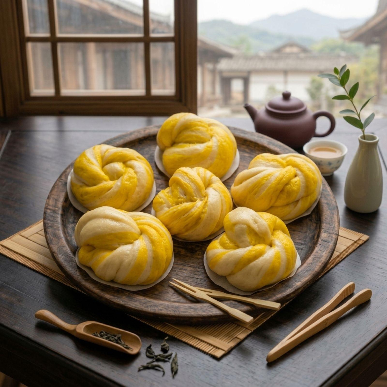 金瓜馒头 — Pumpkin Steamed Buns